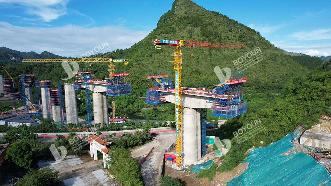 Cantilever konstruksi untuk jembatan Chongping