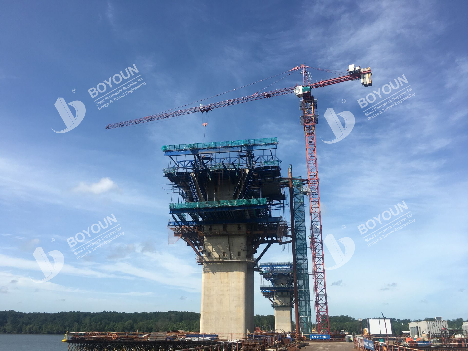Proyek jembatan sungai Pulai di Johor, Malaysia