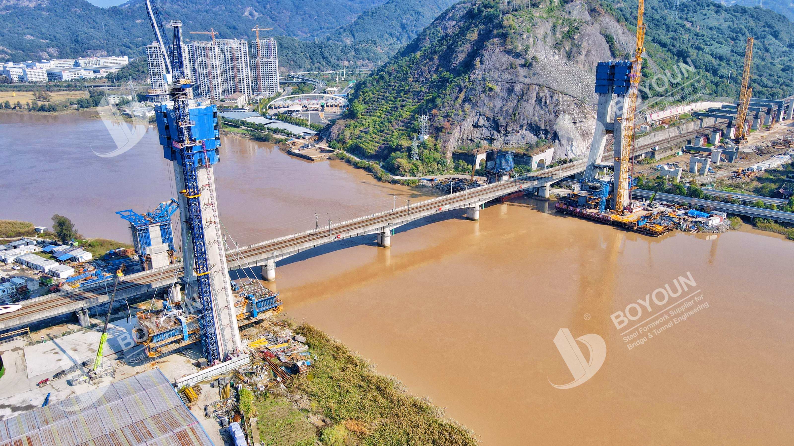 Proyek jembatan Mega sungai Nanxi