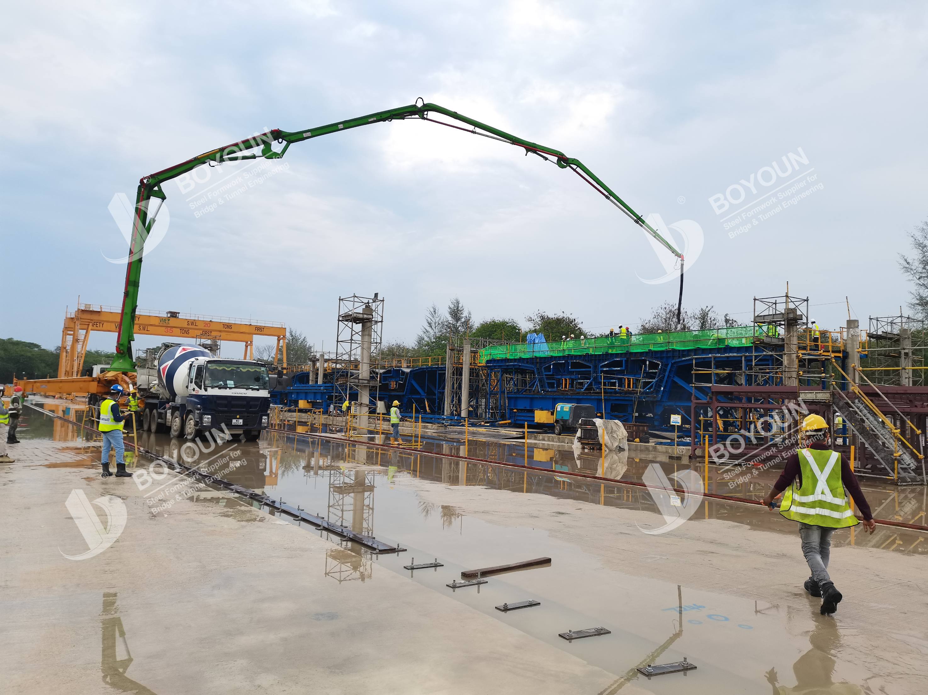 Keuntungan dan karakteristik dari Cast-in-place Box Girder konstruksi teknologi