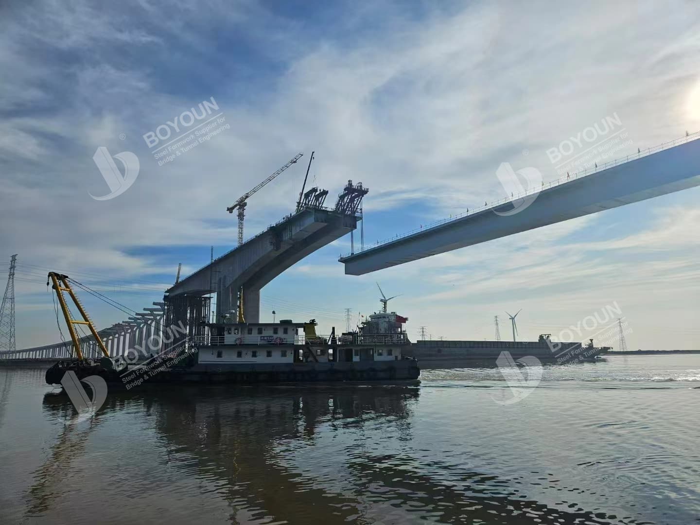 Kontrol kualitas dalam konstruksi kotak baja melengkung jembatan Girder