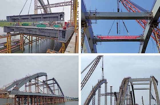 Jembatan lengkungan dari baja