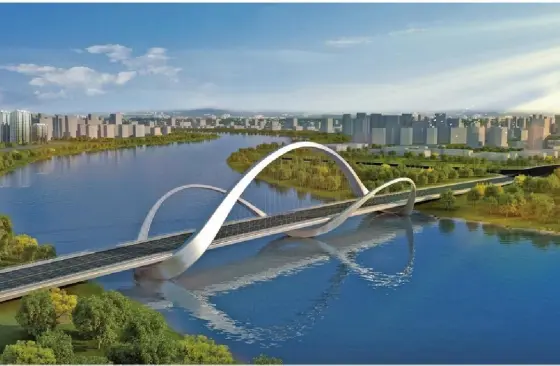 Jembatan lengkungan dari baja