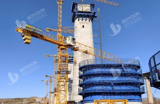 Pre-cast pembangunan aplikasi untuk kolom dermaga dan dermaga di pegunungan Viaduct